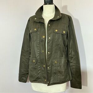 J. Crew Green Coated Chore Utility Jacket S